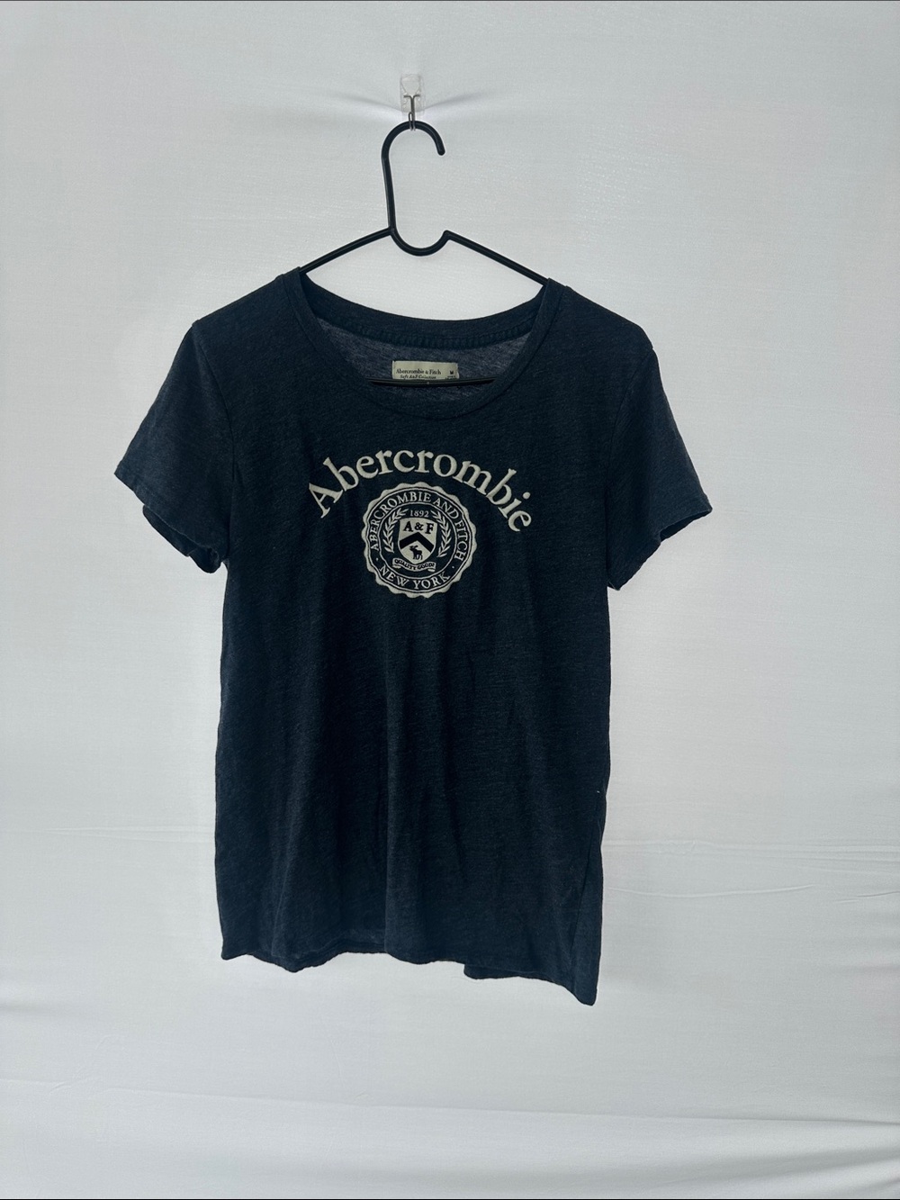 Abercrombie & Fitch Navy Blue Crewneck Logo Tee